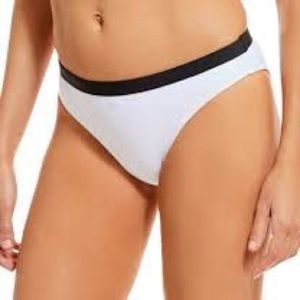 Gianni Bini Double Down Banded Pant White Black M